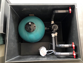 辽宁省沈阳市某游泳池用水处理侧开砂缸设备